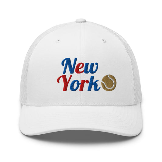 New York Tennis Trucker Cap USA white - Golden Slam Tennis Apparel