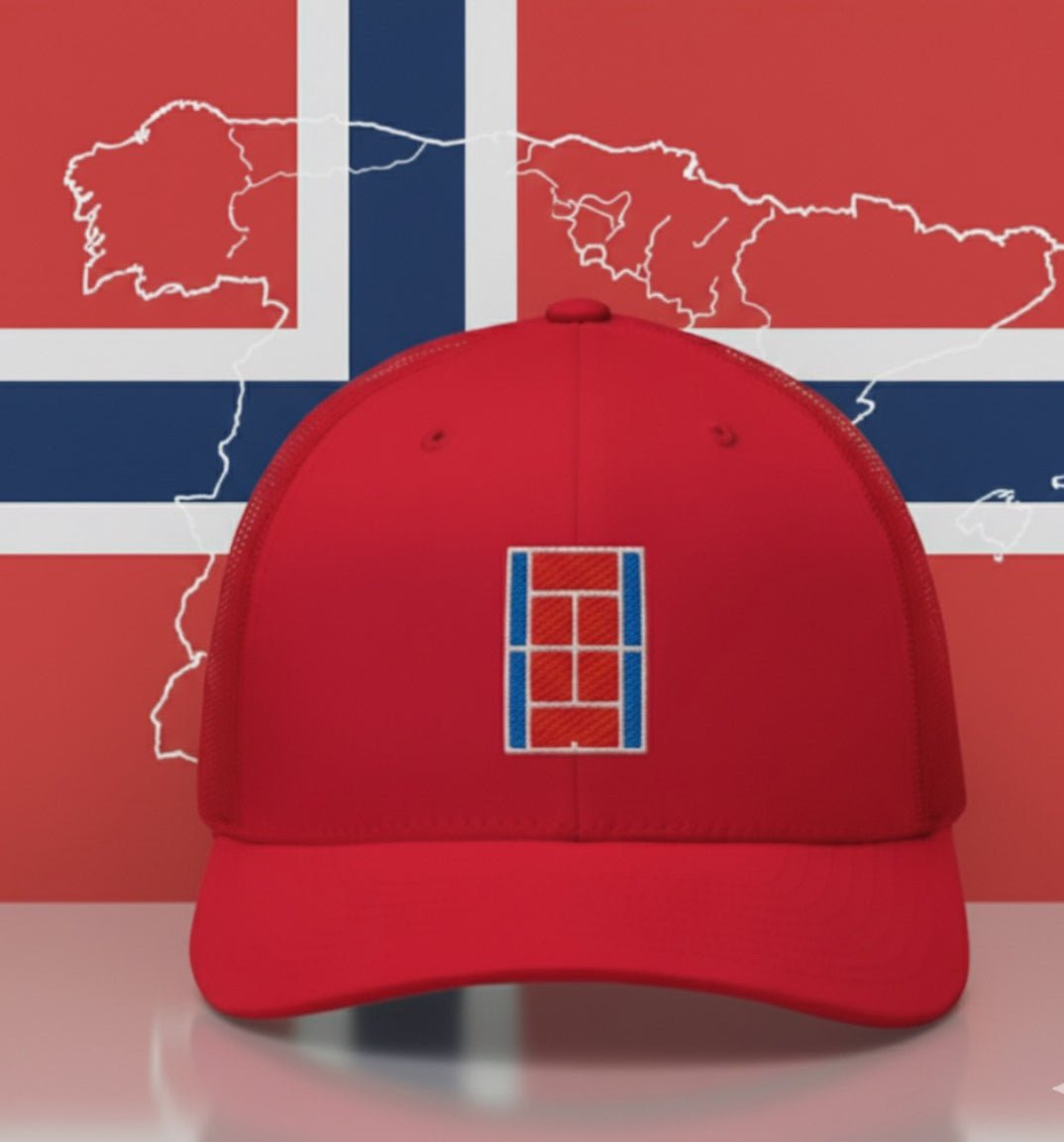 NORWAY Tennis Trucker Cap - Golden Slam Tennis Apparel