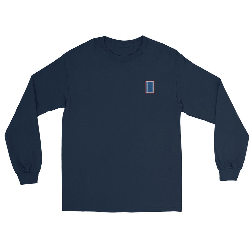 NYC Tennis Long Sleeve Shirt navy - Golden Slam Tennis Apparel