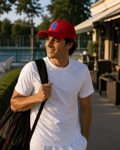 NYC Tennis Trucker Cap red - Golden Slam Tennis Apparel
