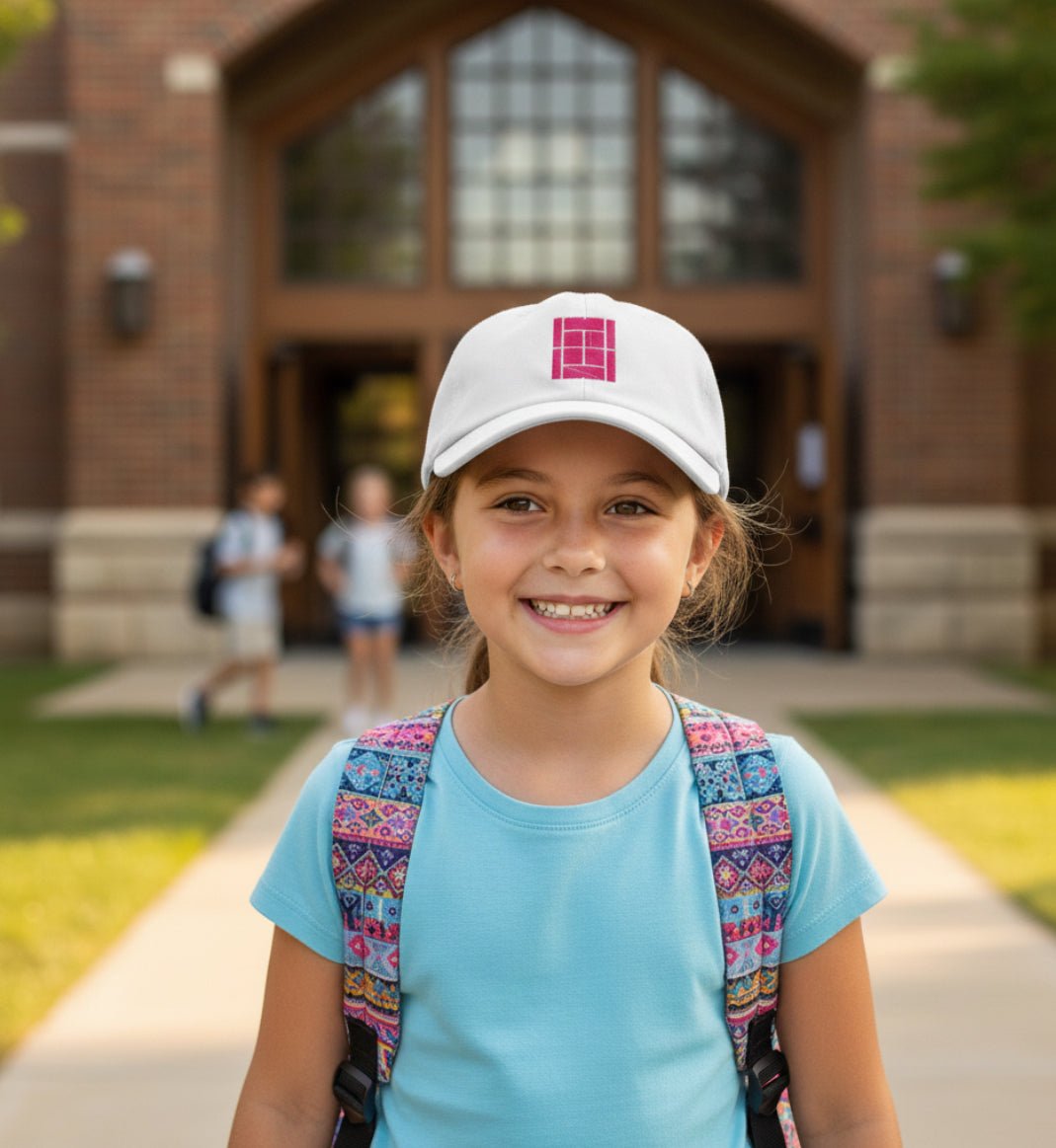 PINK COURT Tennis baseball cap, white - Golden Slam Tennis Apparel