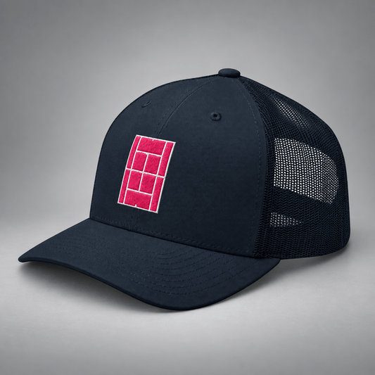 PINK COURT Tennis Trucker Cap - Golden Slam Tennis Apparel