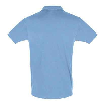 Riviera Blue - Men's Tennis Polo Shirt fitted cut - Golden Slam Tennis Apparel