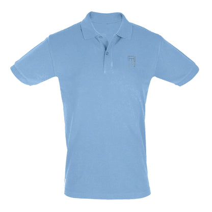 Riviera Blue - Men's Tennis Polo Shirt fitted cut - Golden Slam Tennis Apparel