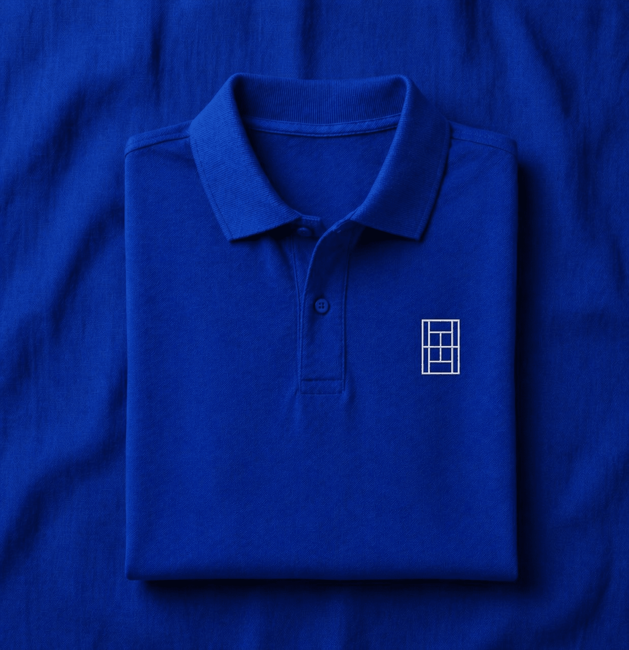 Royal Court Blue - Men's Tennis Polo Shirt fitted cut - Golden Slam Tennis Apparel