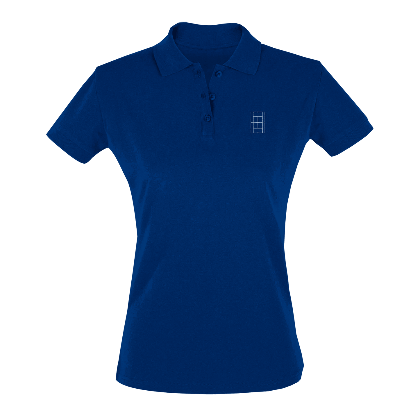 Royal Court Blue - Women's Tennis Polo Shirt fitted cut - Golden Slam Tennis Apparel
