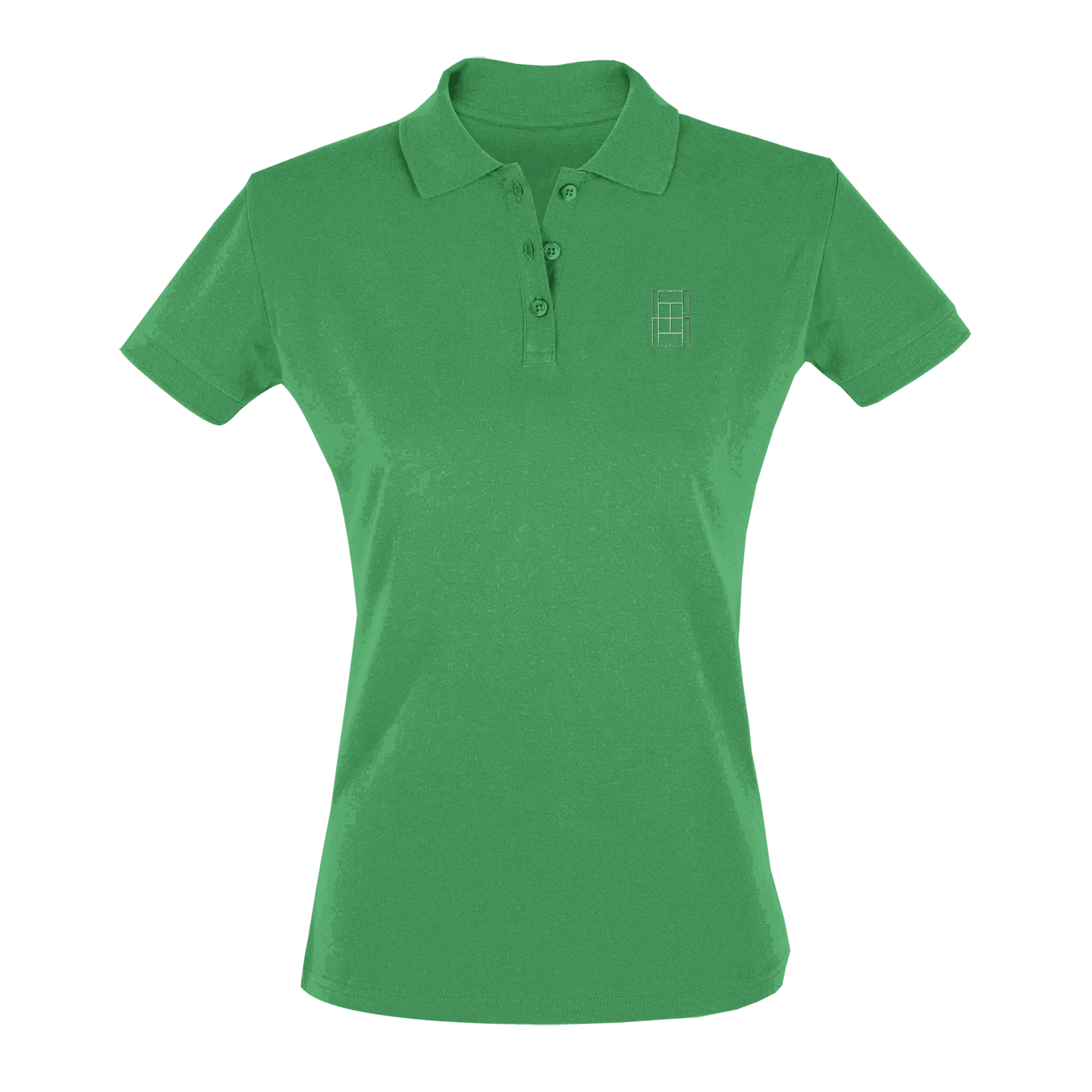 Smash Green - Women's Tennis Polo Shirt fitted cut - Golden Slam Tennis Apparel