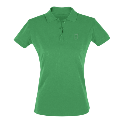 Smash Green - Women's Tennis Polo Shirt fitted cut - Golden Slam Tennis Apparel