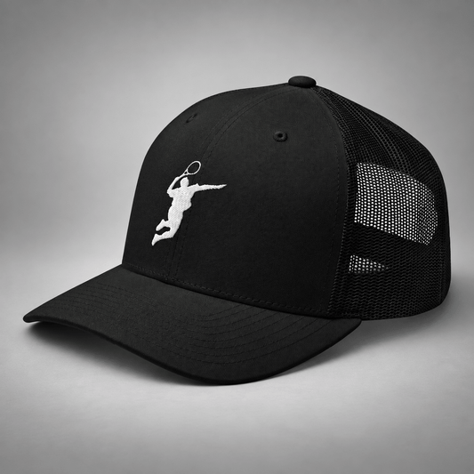 SMASH Tennis Trucker Cap black - Golden Slam Tennis Apparel