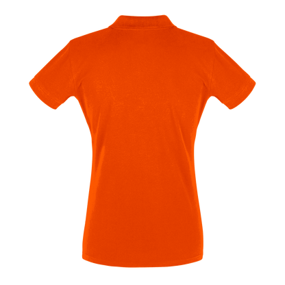 Sunset Orange - Women's Tennis Polo Shirt fitted cut - Golden Slam Tennis Apparel