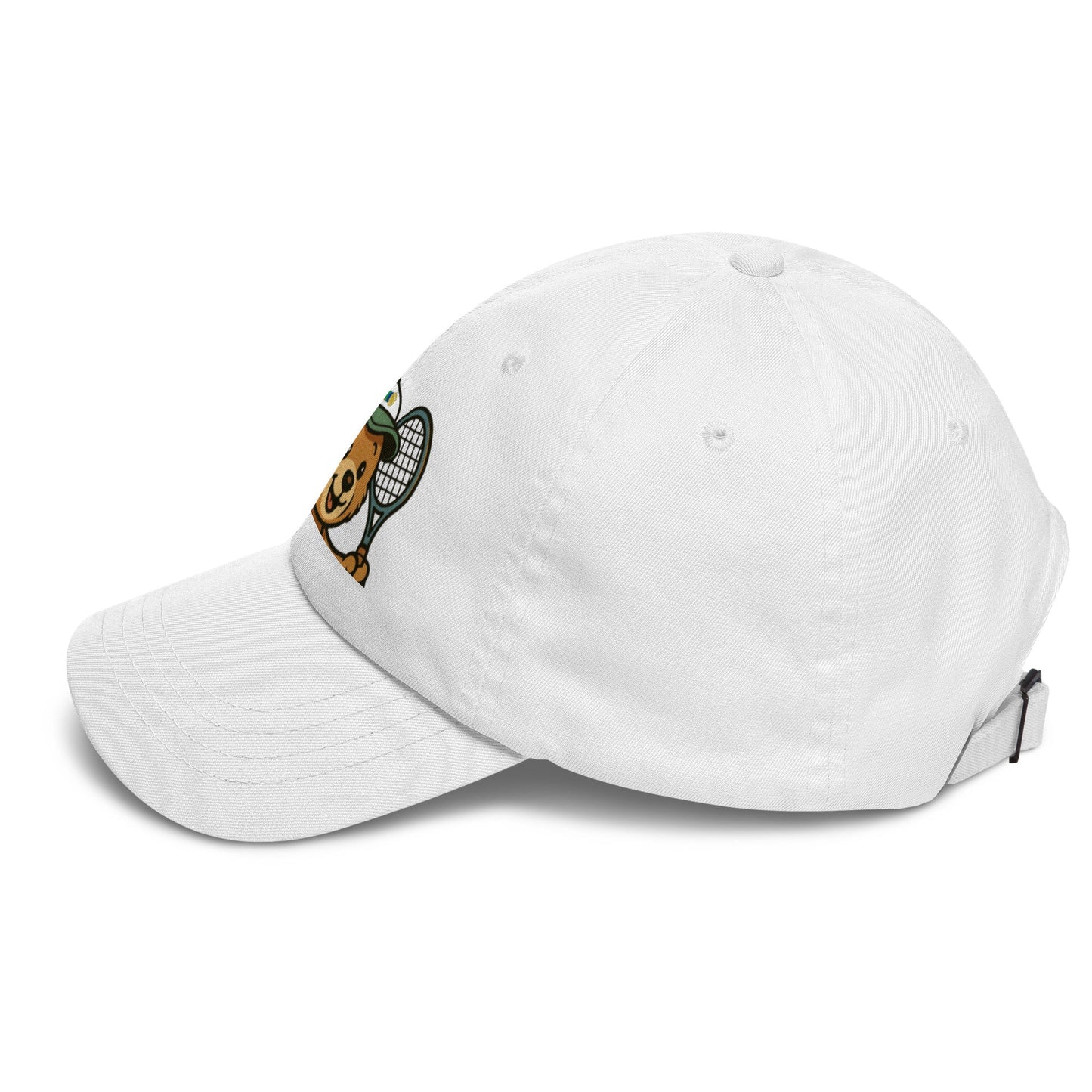 Teddy bear tennis cap white - Golden Slam Tennis Apparel