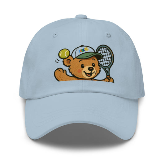 Teddy bear tennis cap light blue - Golden Slam Tennis Apparel