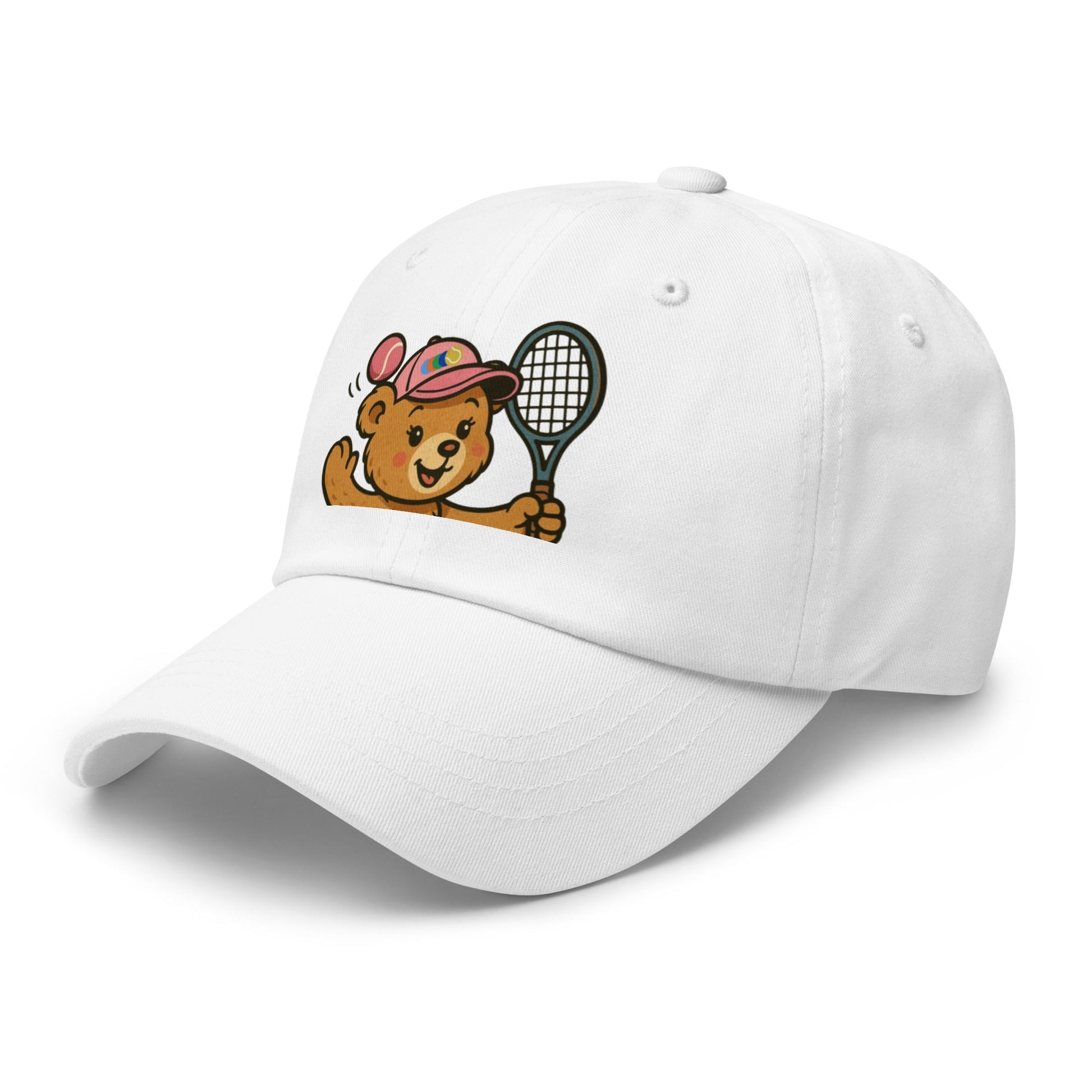 Teddy bear tennis cap pink - Golden Slam Tennis Apparel