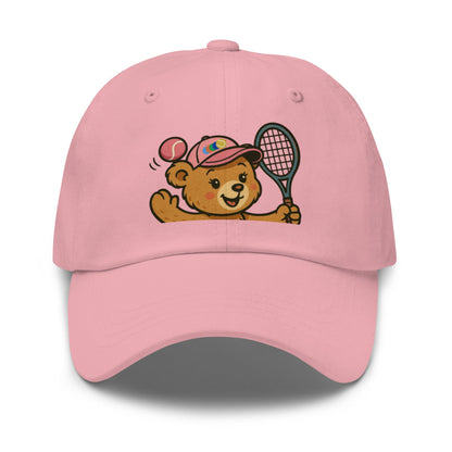 Teddy bear tennis cap pink - Golden Slam Tennis Apparel