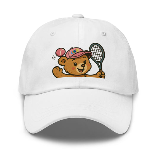 Teddy bear tennis cap pink - Golden Slam Tennis Apparel