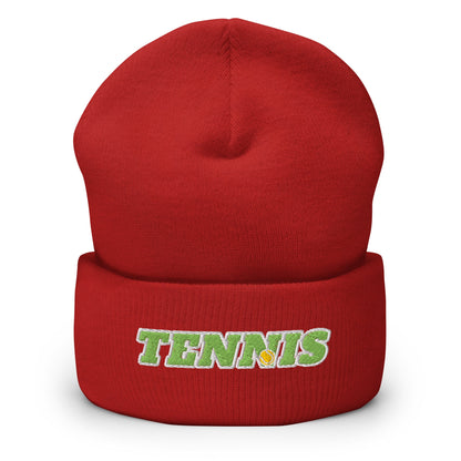 TENNIS Beanie Unisex red - Golden Slam Tennis Apparel