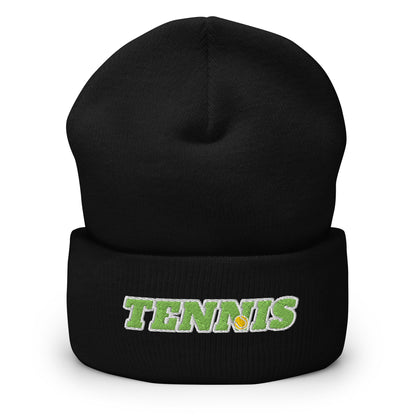 TENNIS Beanie Unisex black - Golden Slam Tennis Apparel