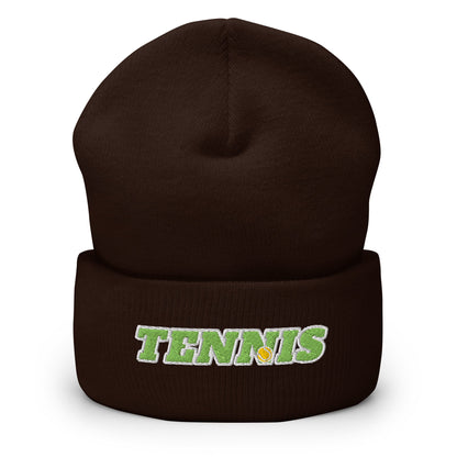 TENNIS Beanie Unisex brown - Golden Slam Tennis Apparel