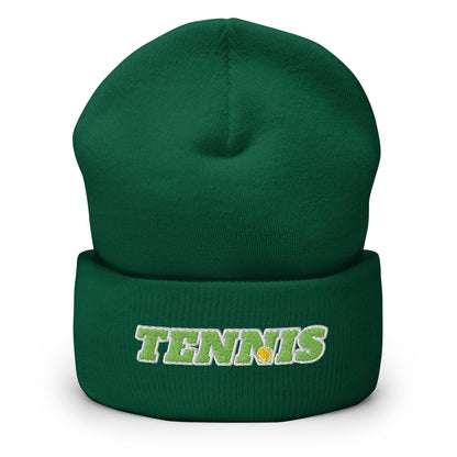 TENNIS Beanie Unisex green - Golden Slam Tennis Apparel