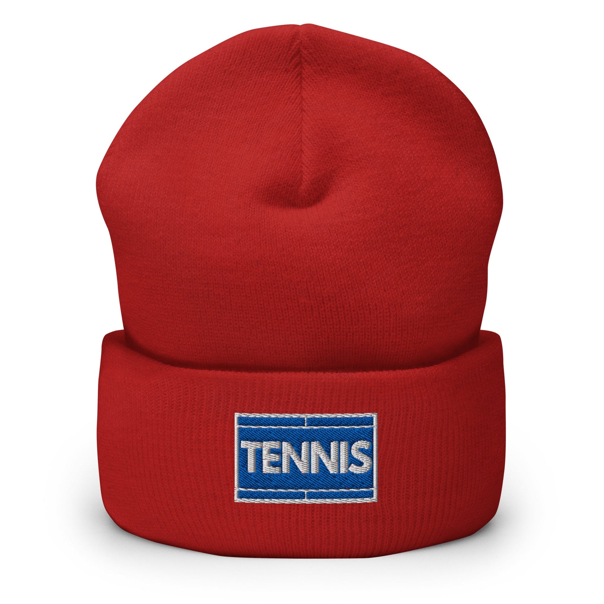 TENNIS COURT Beanie Unisex red - Golden Slam Tennis Apparel