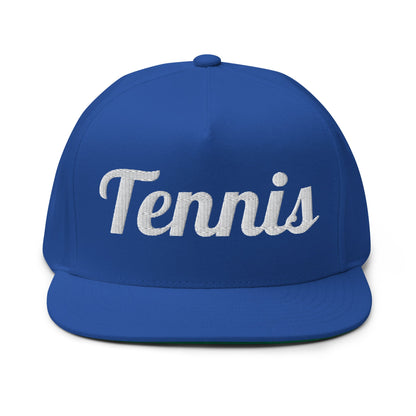 TENNIS Flat Bill Cap Blue - Golden Slam Tennis Apparel