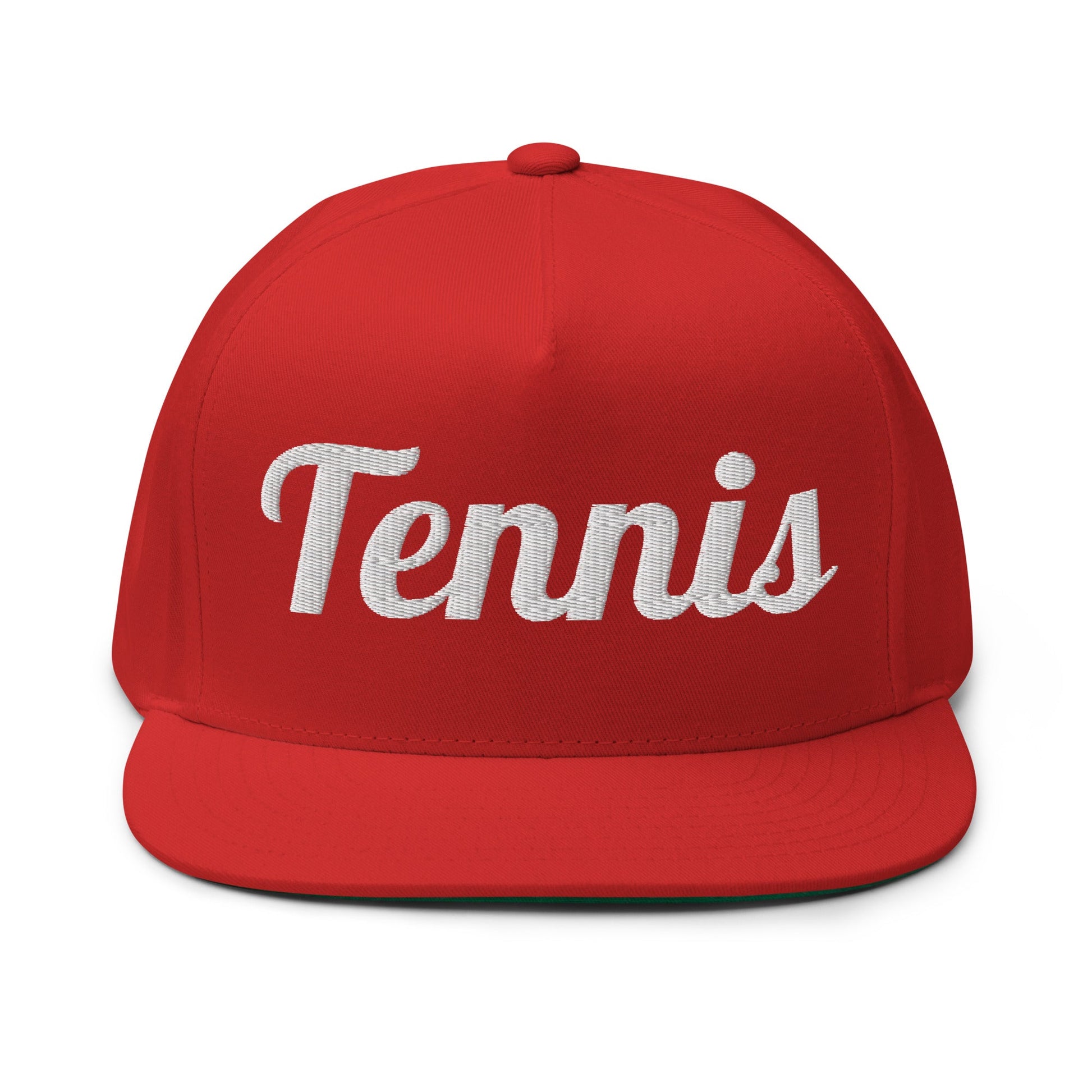 TENNIS Flat Bill Cap Red - Golden Slam Tennis Apparel