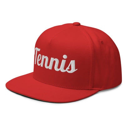 TENNIS Flat Bill Cap Red - Golden Slam Tennis Apparel