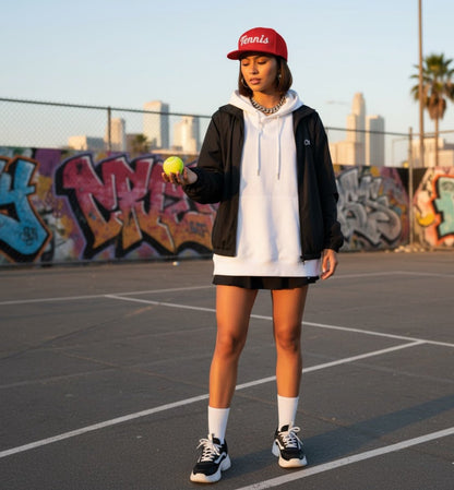 TENNIS Flat Bill Cap Red - Golden Slam Tennis Apparel