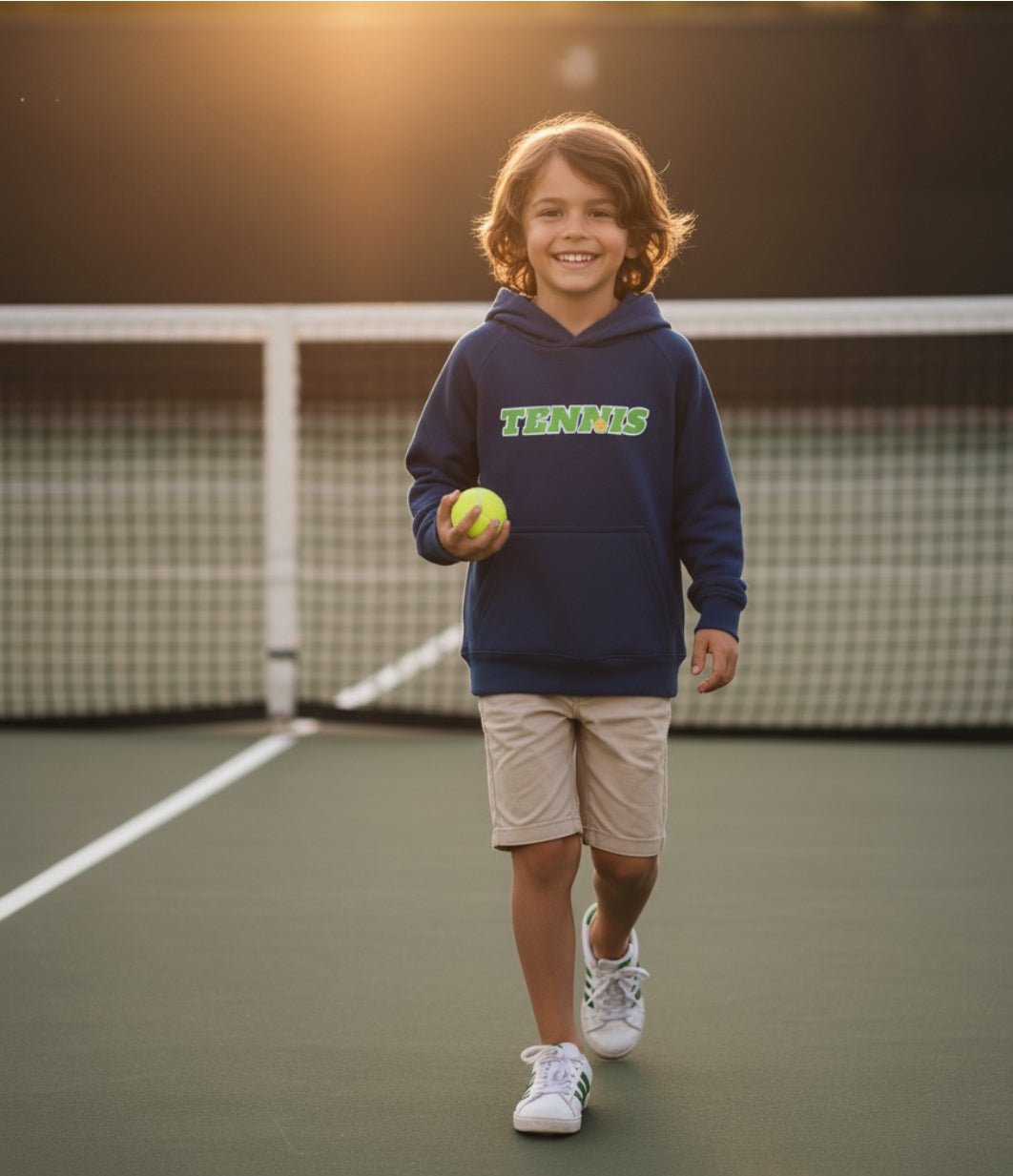 TENNIS Kids eco hoodie - Golden Slam Tennis Apparel
