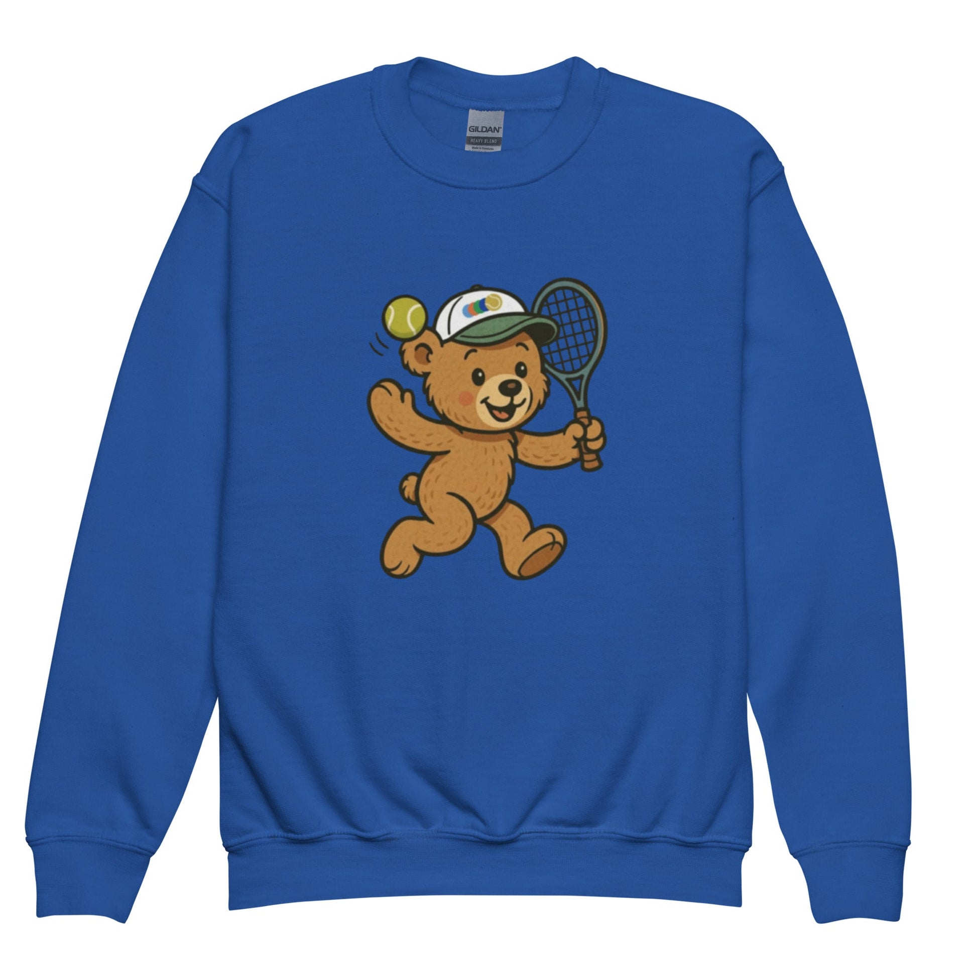 Tennis teddy bear sweatshirt for kids - Golden Slam Tennis Apparel