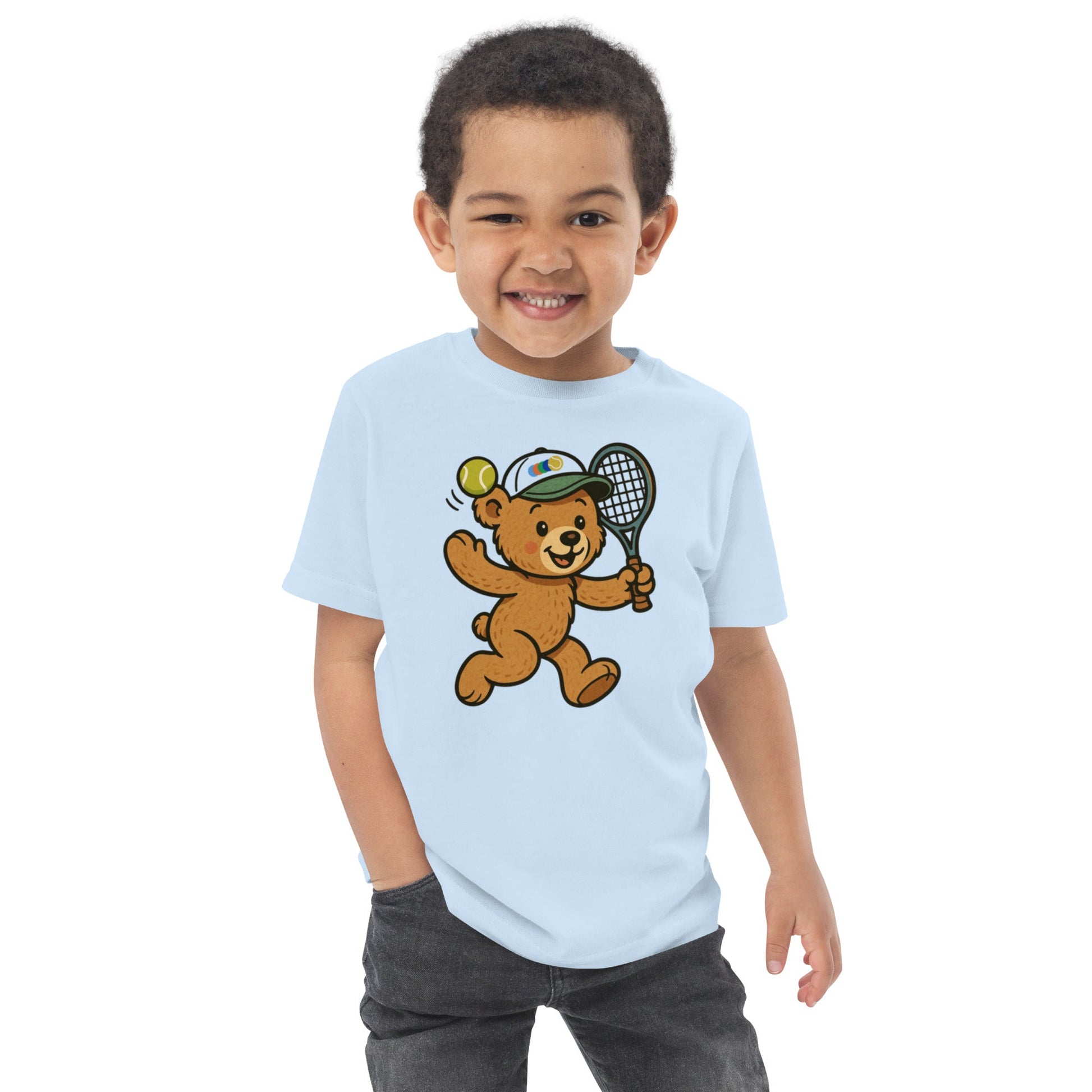Tennis teddy bear t-shirt boy - Golden Slam Tennis Apparel