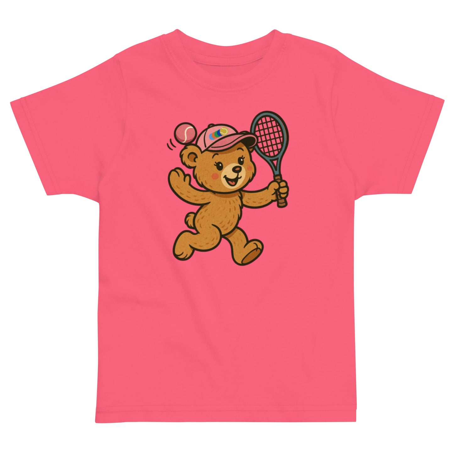 Tennis teddy bear t-shirt girl - Golden Slam Tennis Apparel