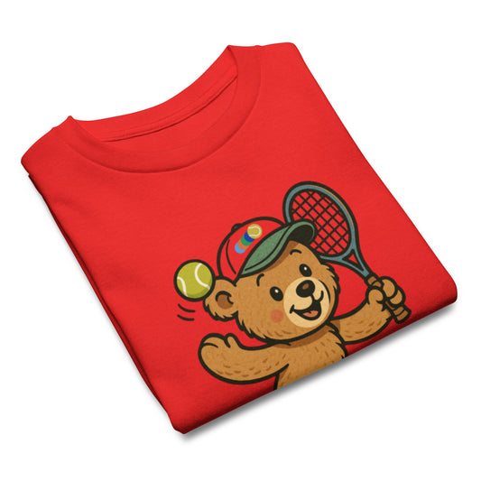 Tennis teddy bear t-shirt kids - Golden Slam Tennis Apparel
