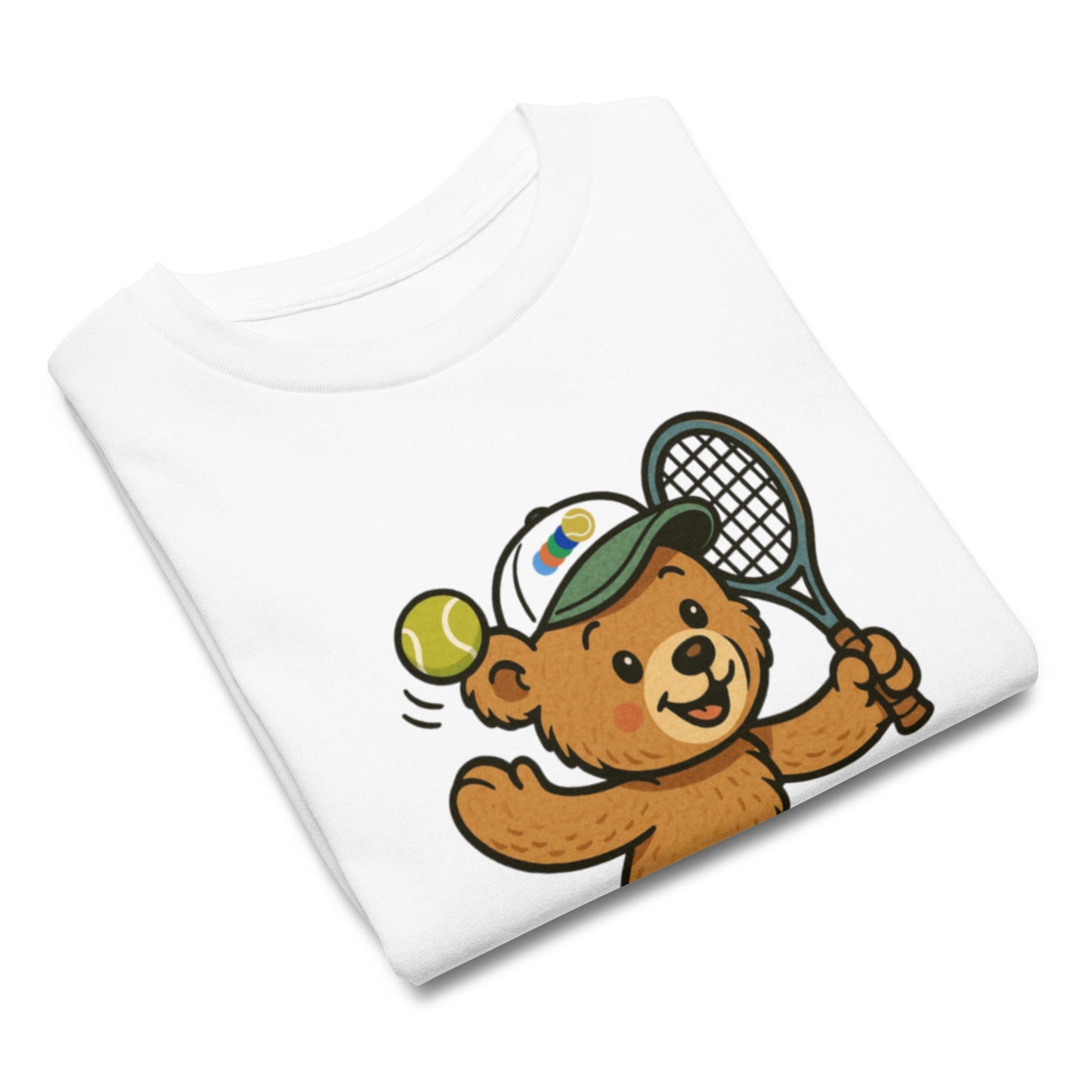 Tennis teddy bear t-shirt kids - Golden Slam Tennis Apparel