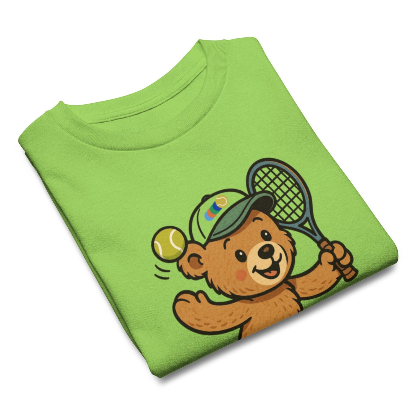 Tennis teddy bear t-shirt kids - Golden Slam Tennis Apparel