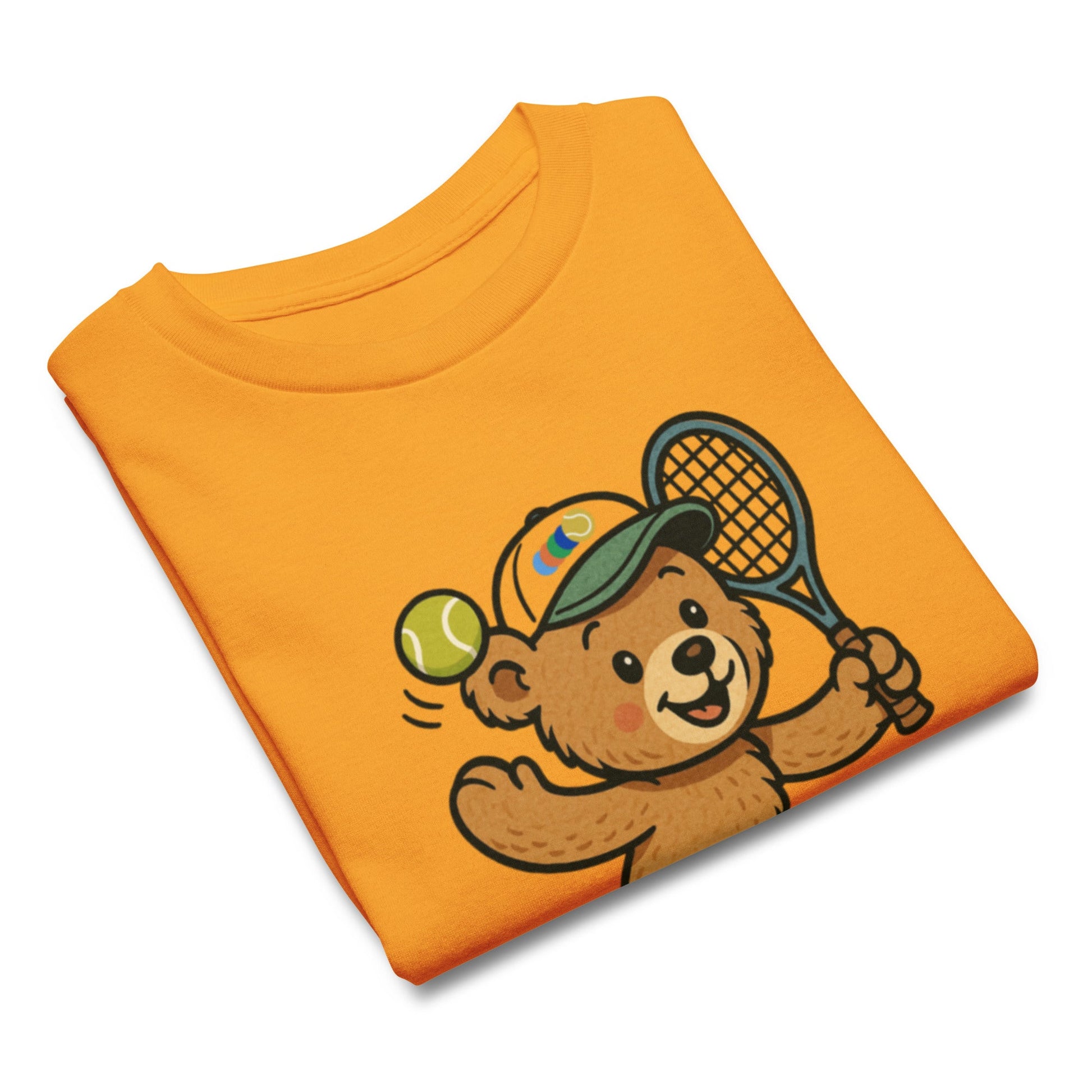Tennis teddy bear t-shirt kids - Golden Slam Tennis Apparel
