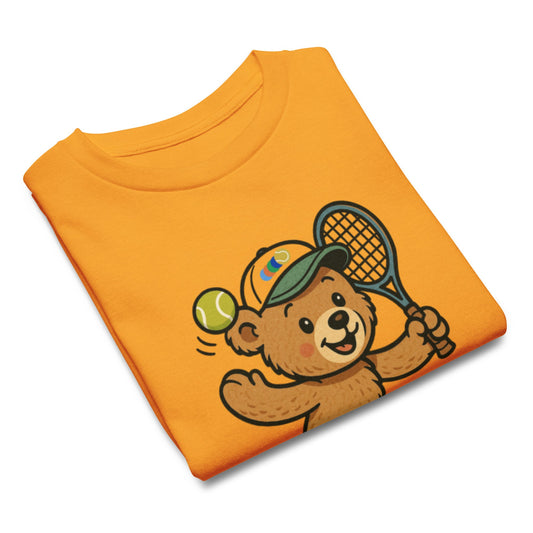 Tennis teddy bear t-shirt kids - Golden Slam Tennis Apparel