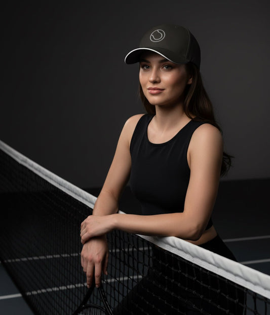 The BALL Tennis Tech Cap black - Golden Slam Tennis Apparel